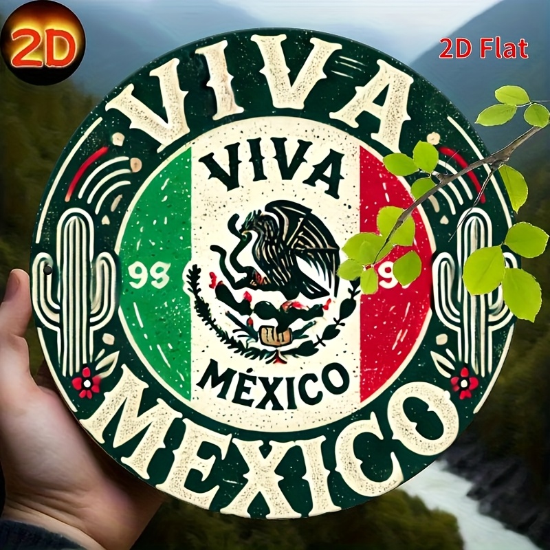 1pc Vintage 'Mexico' Round Met - Vintage Collectible Signs 评论和价格