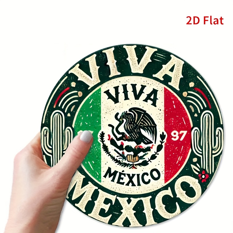 1pc Vintage 'Mexico' Round Met - Vintage Collectible Signs 评论和价格