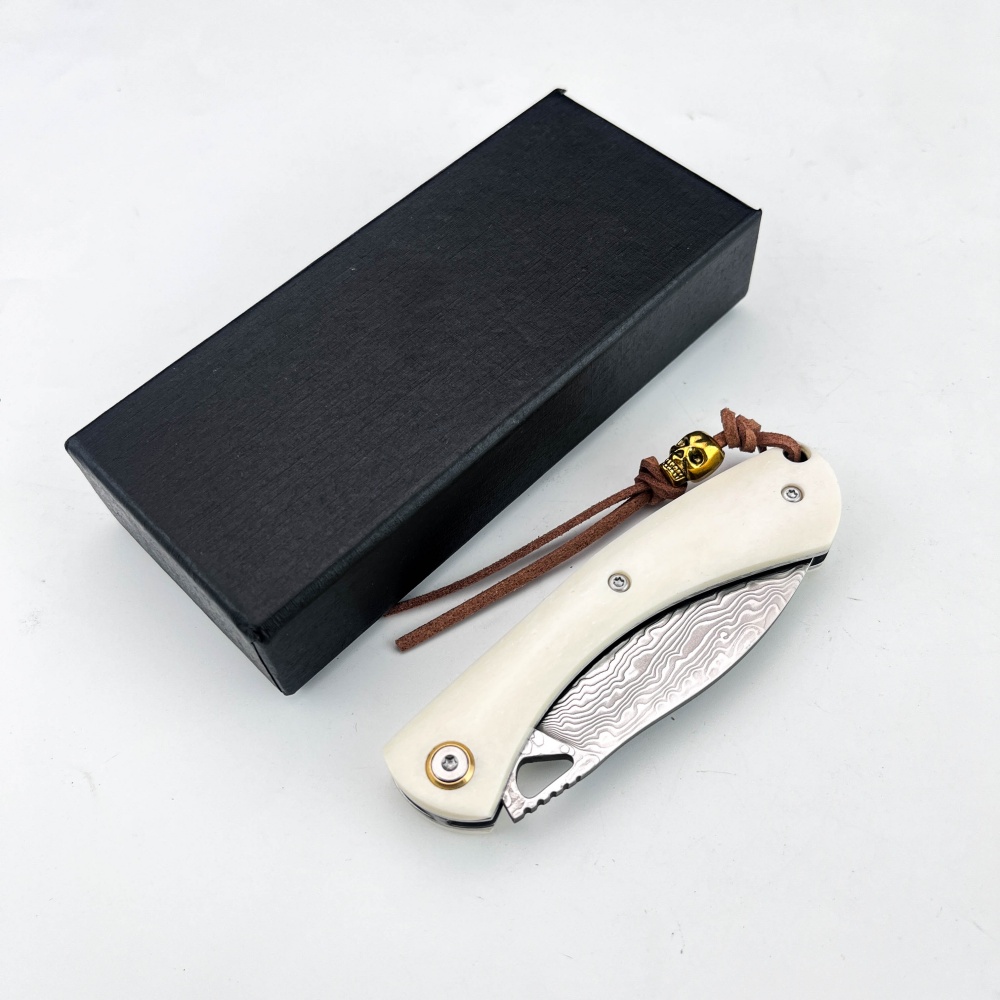 Vintage Damascu Steel Small Fo - Vintage Collectible Knife 评论和价格
