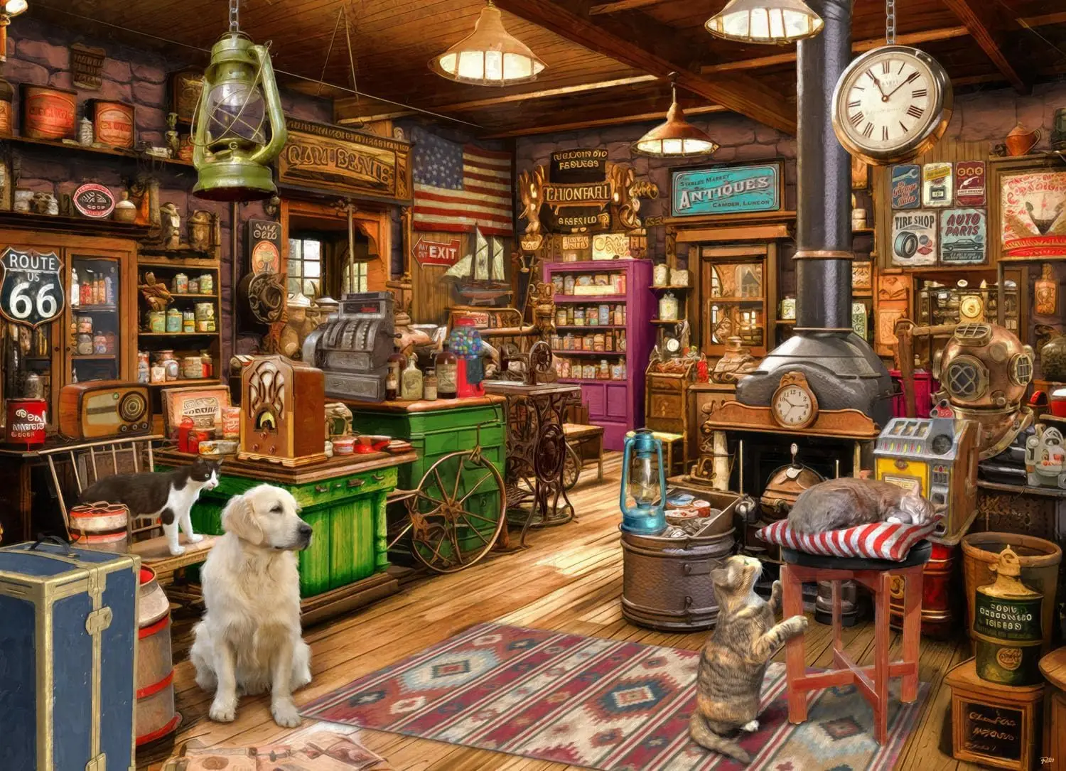 Vintage Antique Shop Wooden Ji - Vintage Collectible Shop 评论和价格