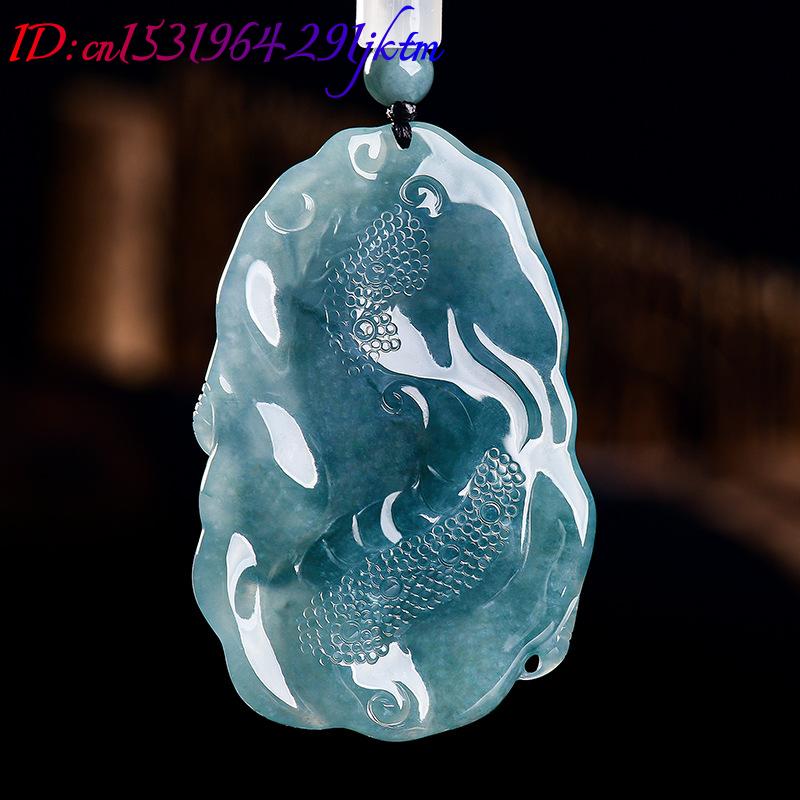 Natural Burmese Jadeite Dragon - Vintage Necklace 评论和价格
