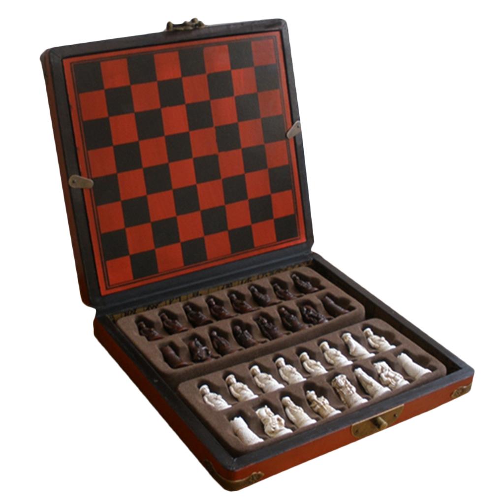 Chinese Chess Set Wooden Minia - Vintage Collection Playset 评论和价格