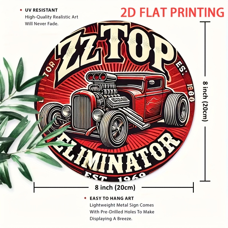 2D Flat, 1pc ZZ Top Eliminator - Vintage Collectible Signs 评论和价格