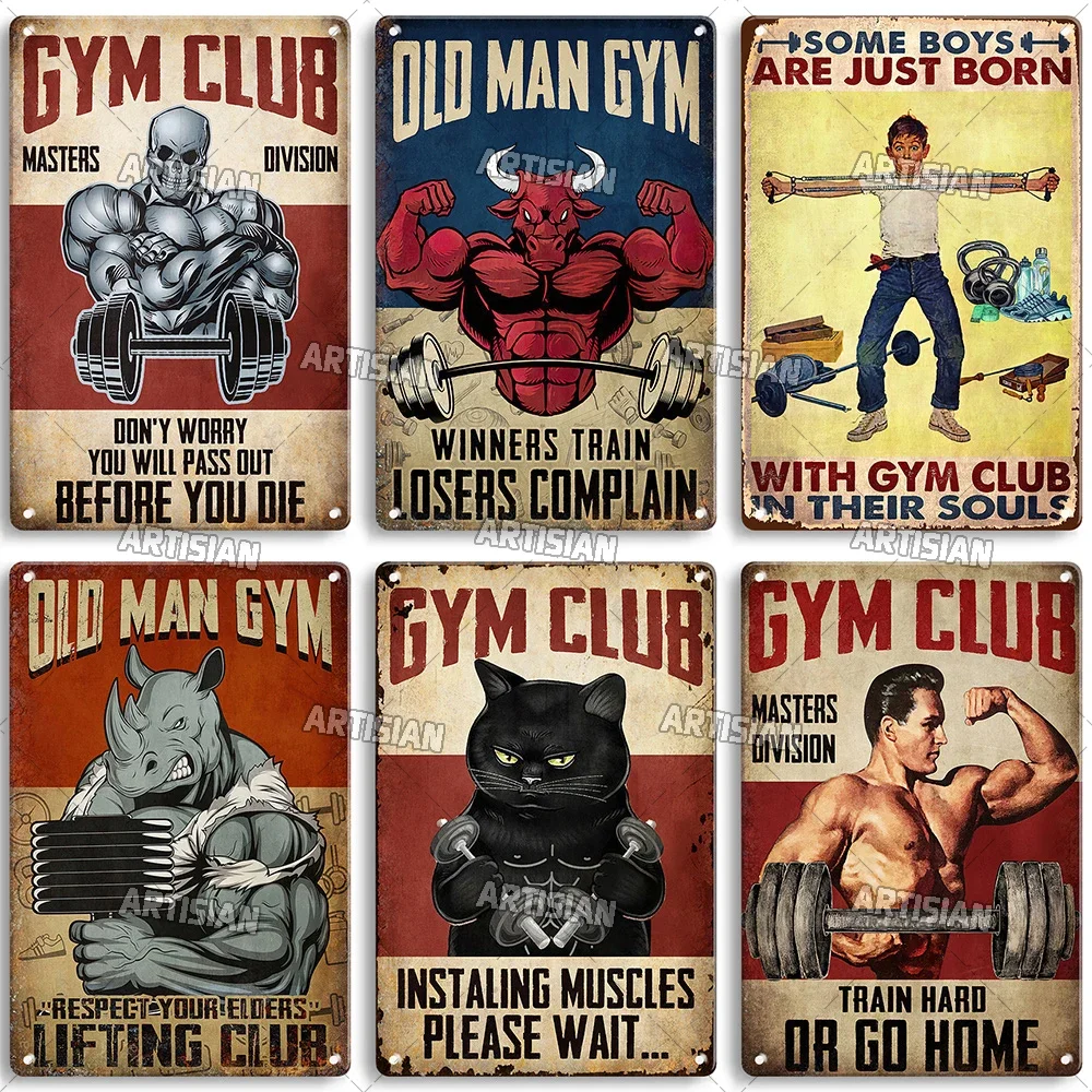 Old Man Gym Club Inspirational - Vintage Collectible Signs 评论和价格