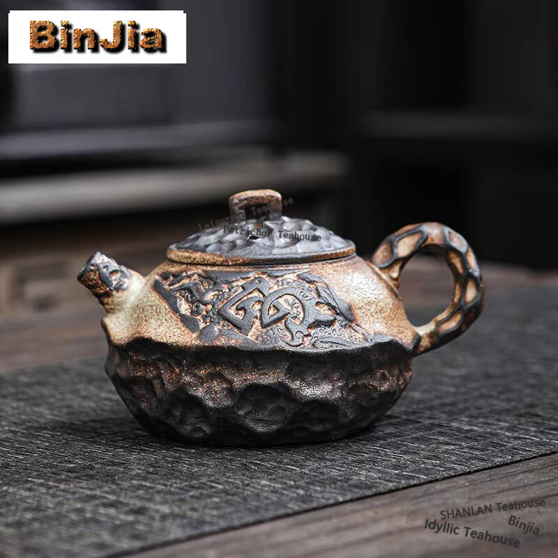 Japanese Old Rock Mud Teapot V - Vintage Collectible Accessories 评论和价格