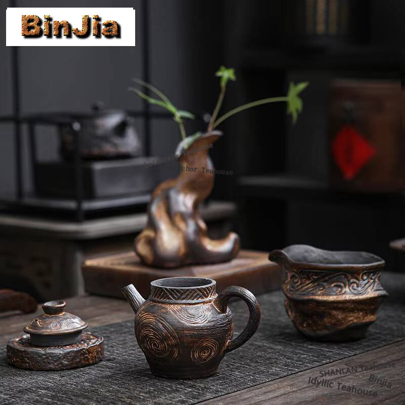 Japanese Old Rock Mud Teapot V - Vintage Collectible Accessories 评论和价格