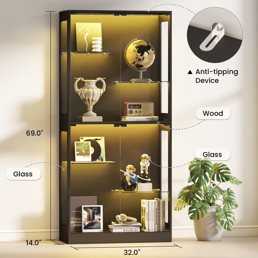 Display Cabinet with Glass Doo - Collectible & Vintage Dolls For Christmas 评论和价格