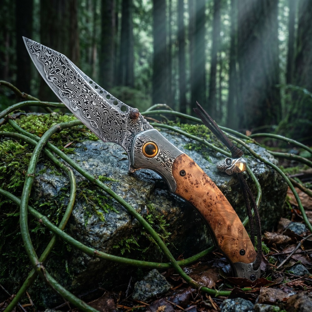 High Hardness Damascus Pattern - Vintage Collectible Knife 评论和价格