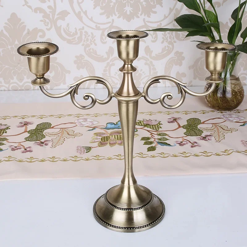 Antique Brass 3-Arm Candelabra - Collectible Vintage Matches 评论和价格